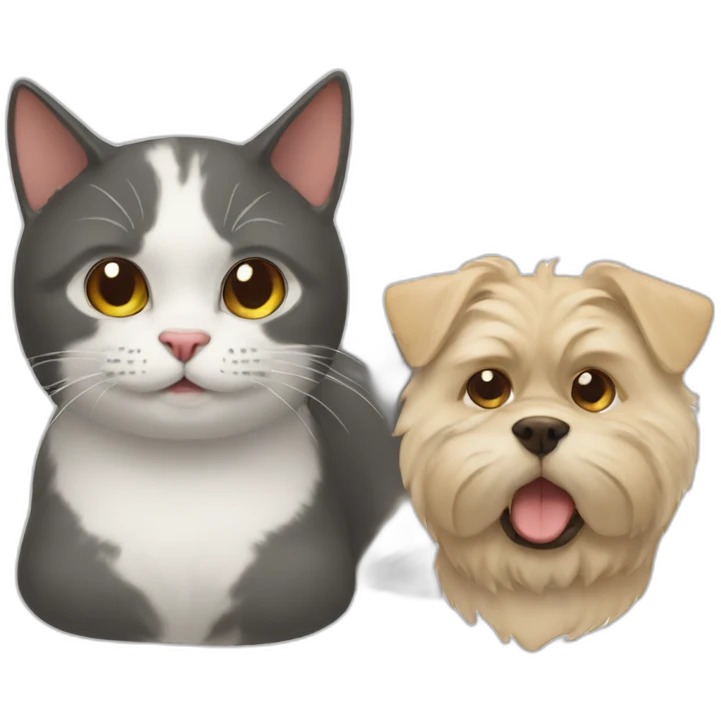 Cat with dog head emoji