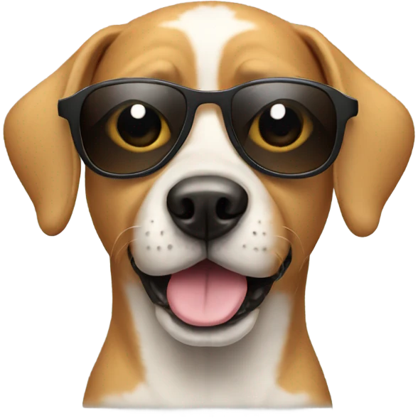 Dog wearing sunglasses  emoji