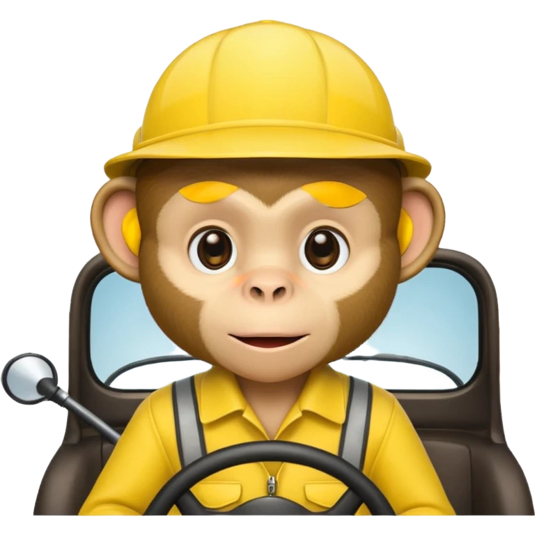 driver monkey with a yellow driver hat emoji
