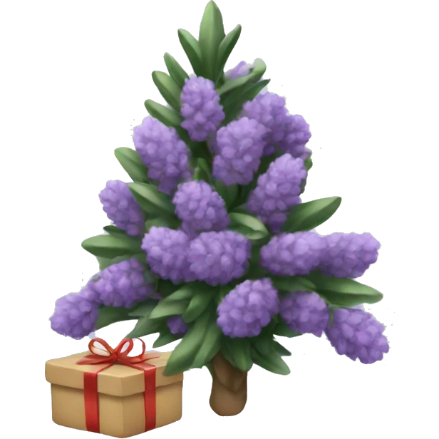 Lavender Christmas emoji