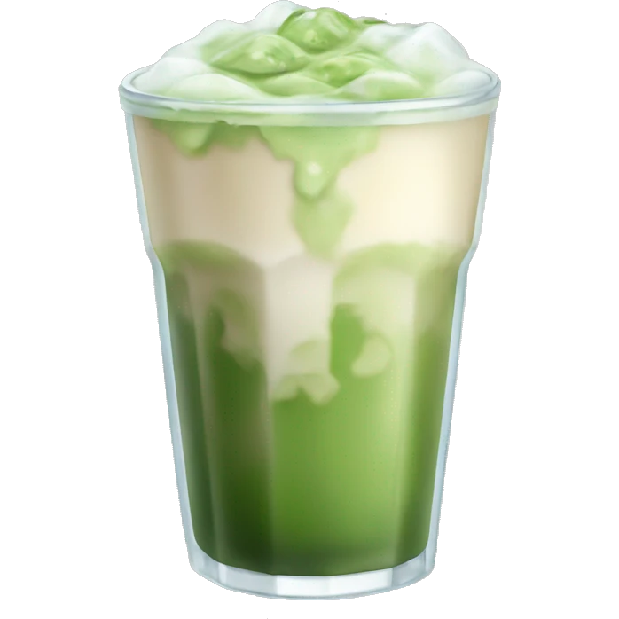 glass of iced matcha latte emoji