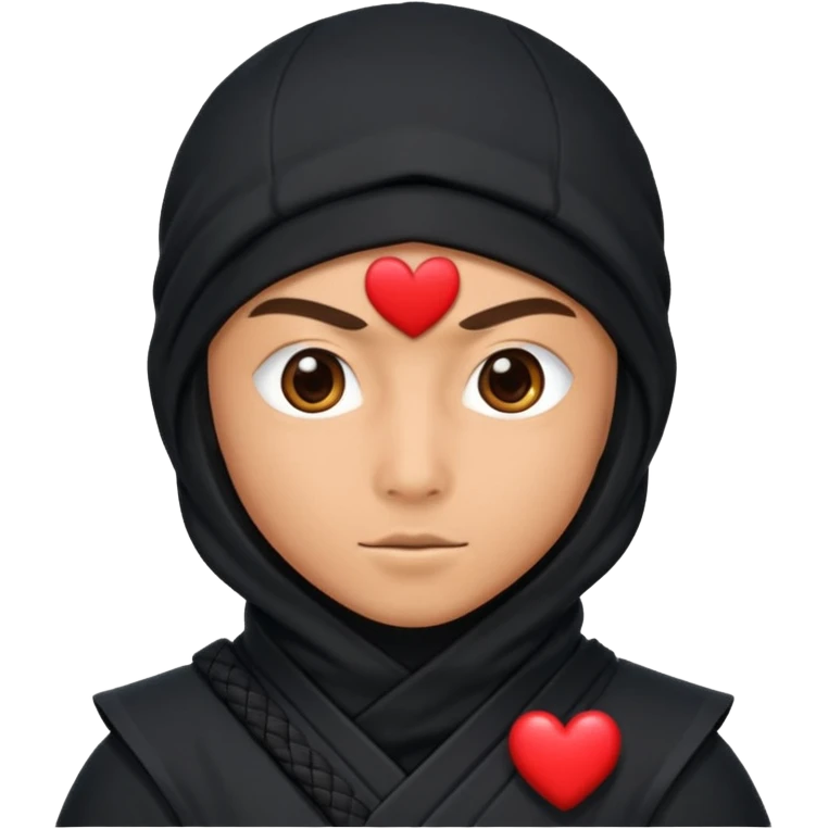 Ninja ojos de corazón  emoji