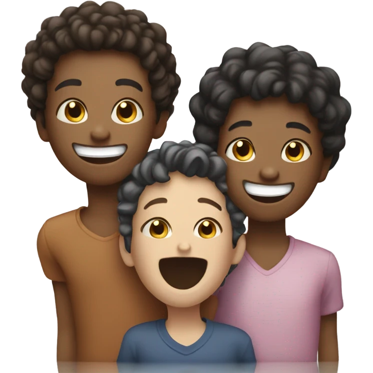 Three laught Friends  emoji