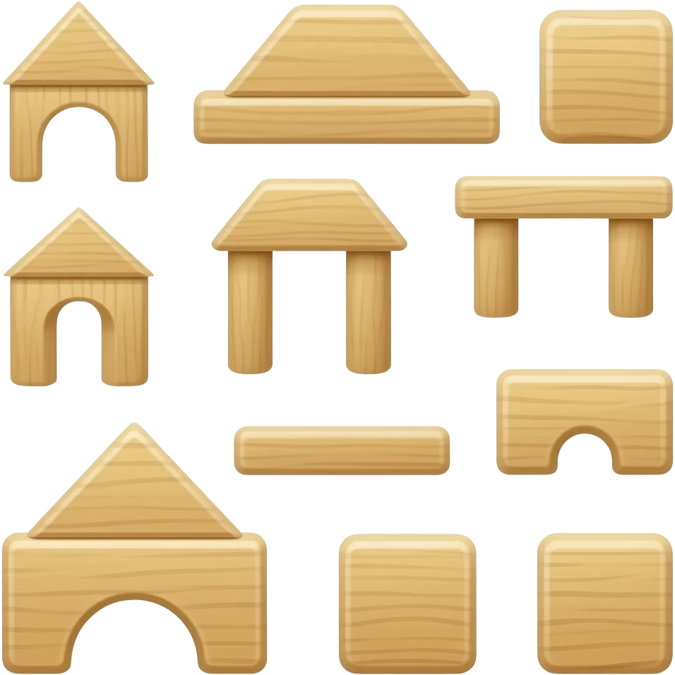 wooden building blocks emoji