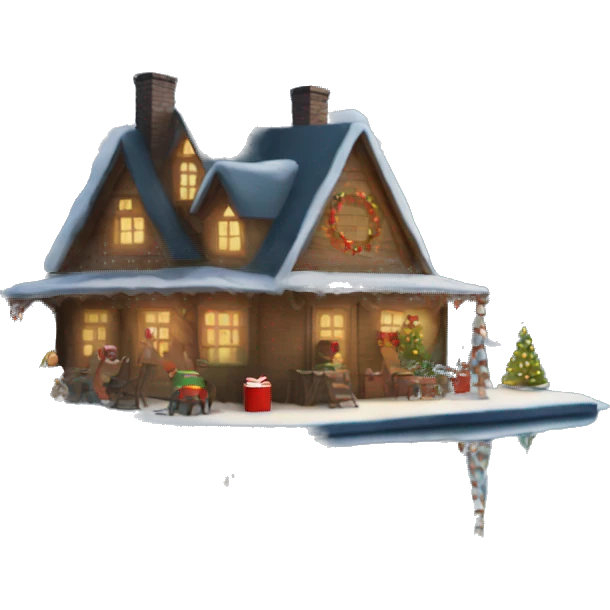 Christmas on a lake emoji