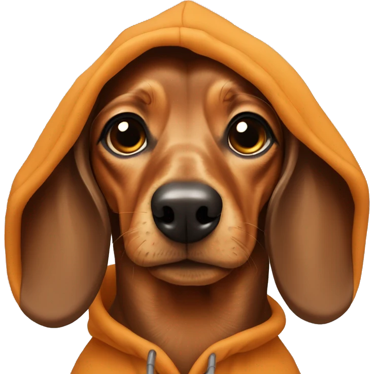 Dachshund with hoddie emoji