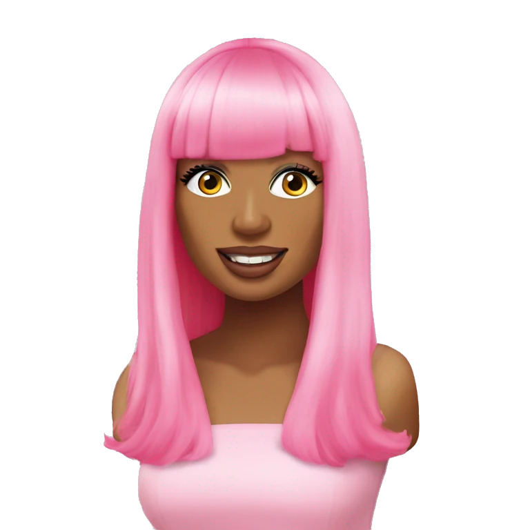 Nicki minaj pink wig  emoji