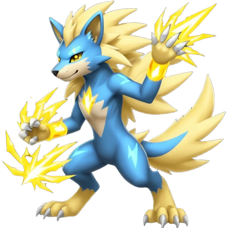 Luxray-Zeraora-Manectric-fusion (full body) emoji