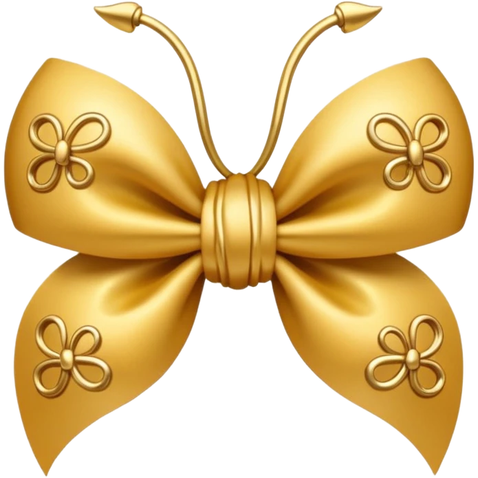 bow hair ornament in horoscope style emoji