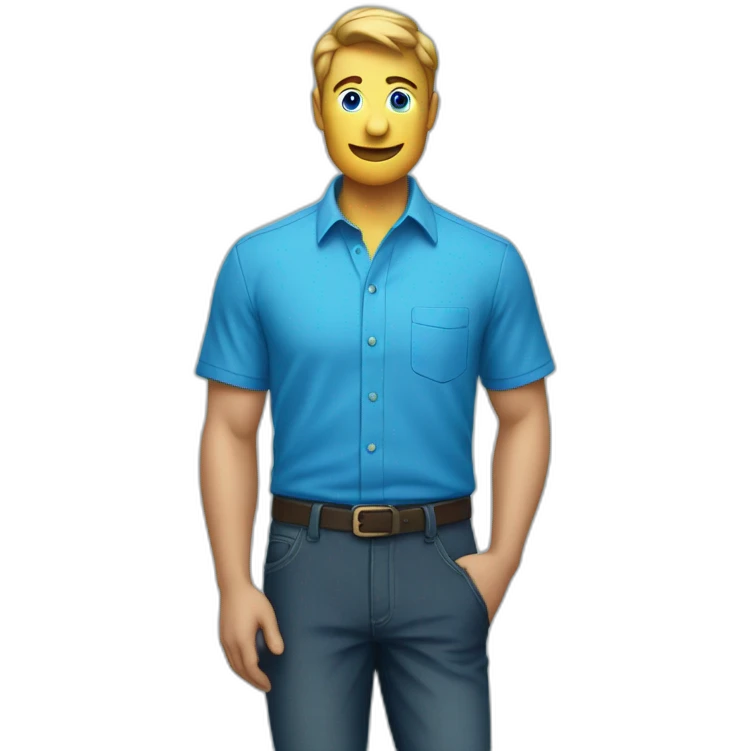 blue shirt with an apple logo on it just the shirt emoji