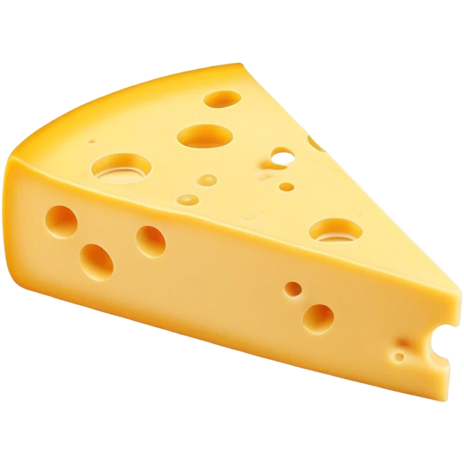thin smooth slice of yellow cheese emoji