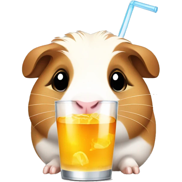 Guinea pig with a drink emoji