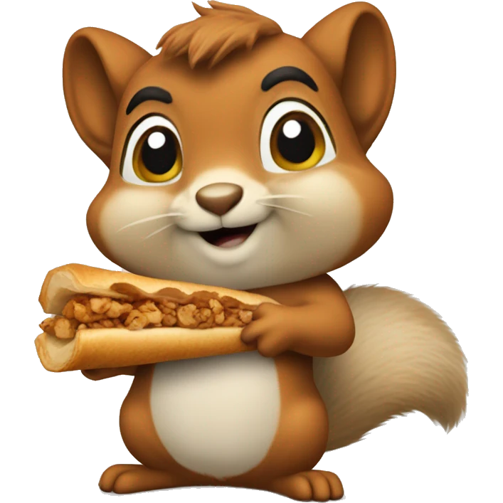 squirrel with shawarma emoji