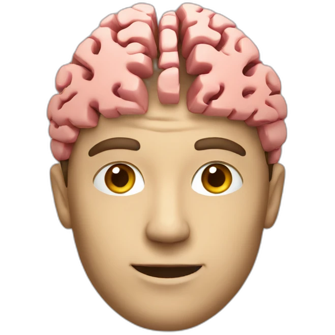 man with digital brain emoji