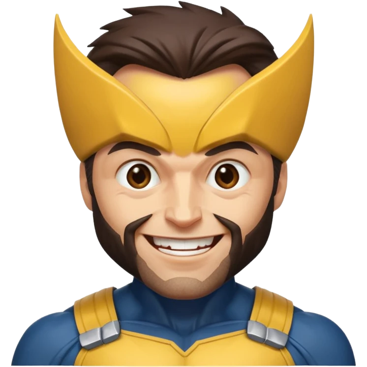 Wolverine is laughing  emoji