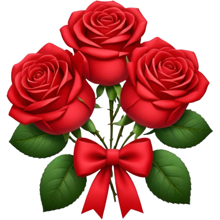 Roses with bow emoji