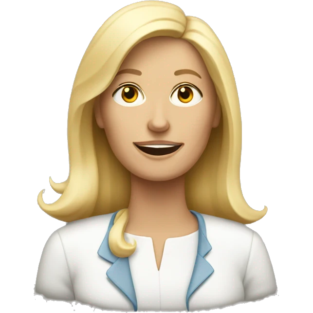 50 year old blonde woman and psychologist emoji