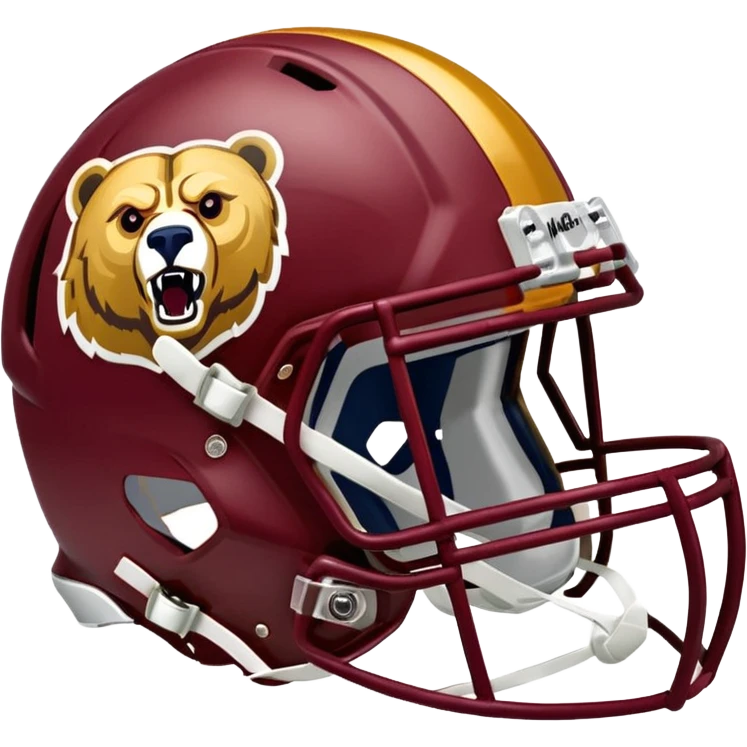 Washington commanders, football helmet facing Chicago Bears football helmet emoji