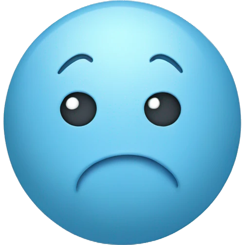 A pale blue ball emoji
