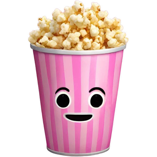 Pink popcorn bucket  emoji