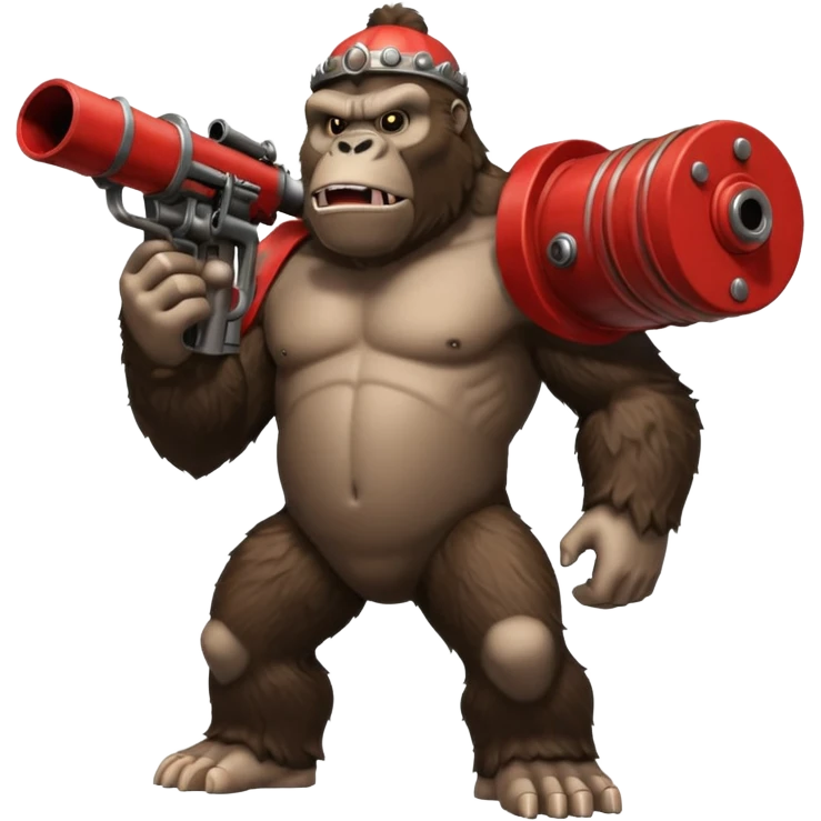 King Kong with Heavy's minigun from hit game TF2 emoji