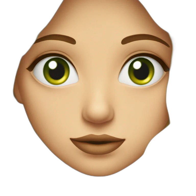 Chica pelo moreno ojos verdes abrazando chica rubia con rizos emoji