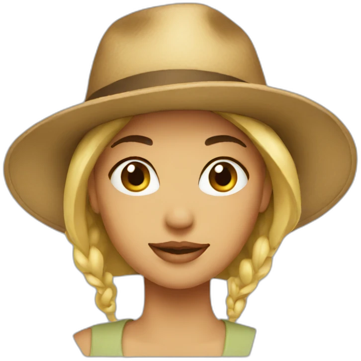 Woman with a hat emoji