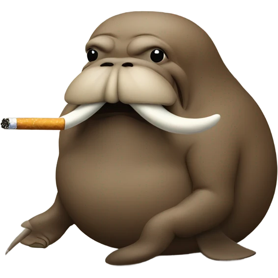 Walrus smoking emoji