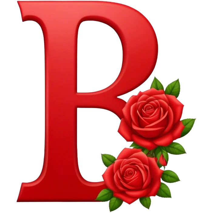 Roses alphabet letter i emoji