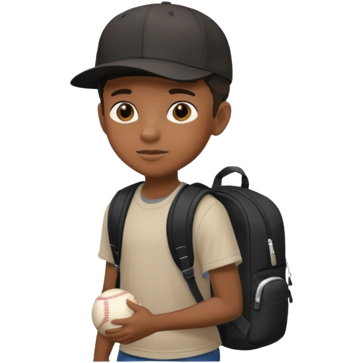 City Backpack Student black boy emoji