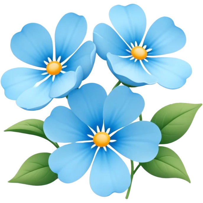 light blue flowers  emoji
