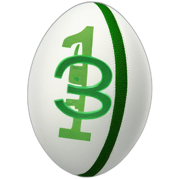 rugby ball with a dollar sign emoji