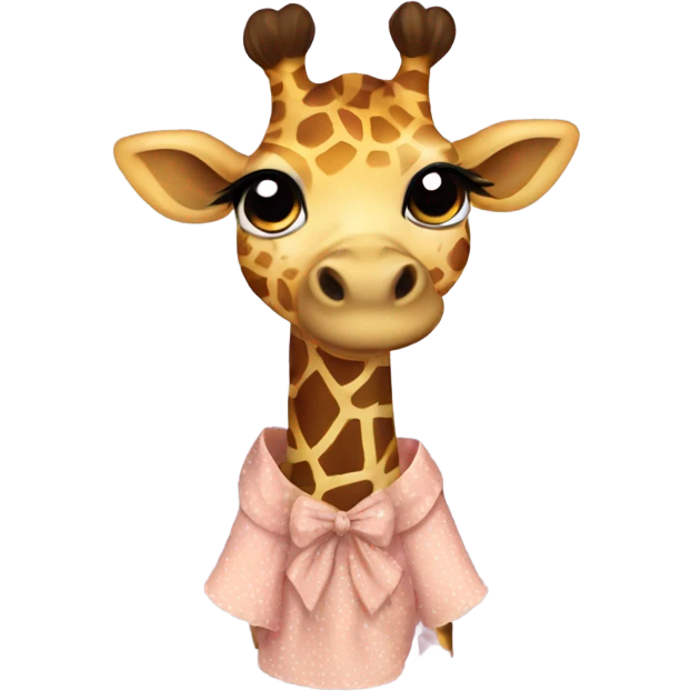 Giraffe in a dress emoji