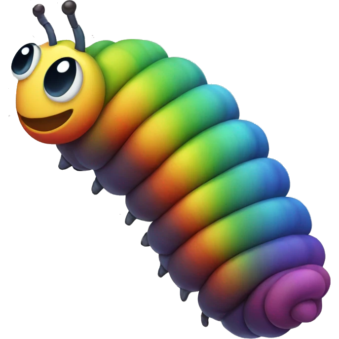 Rainbow caterpillar  emoji
