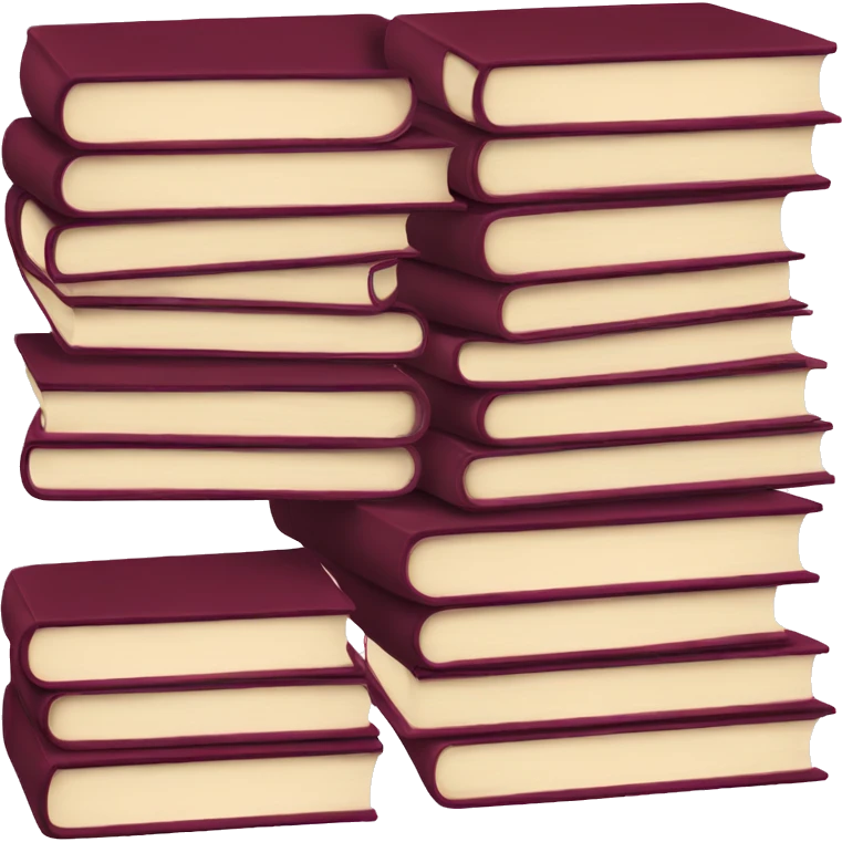 Burgundy books stacked on top of each other  emoji