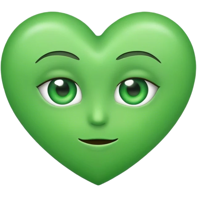 😍 emoji but with green gearts emoji