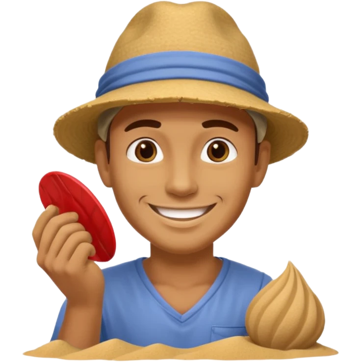 Sand Sculptor man emoji