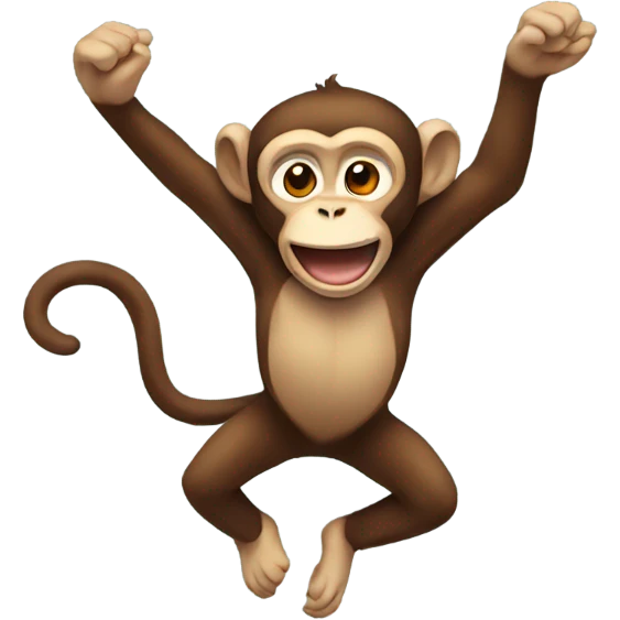 A monkey doing a backflip emoji