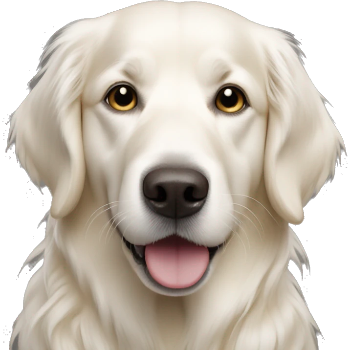 White golden retriever  emoji