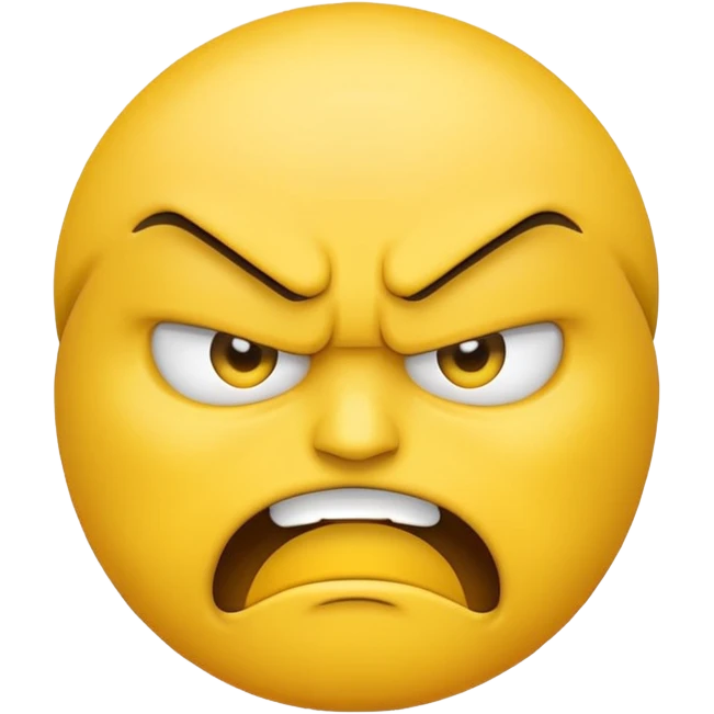 angry face, simple and clear emoji style emoji