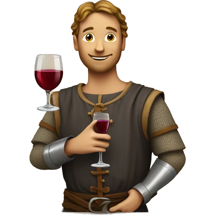 medieval jack holding glass of wine emoji