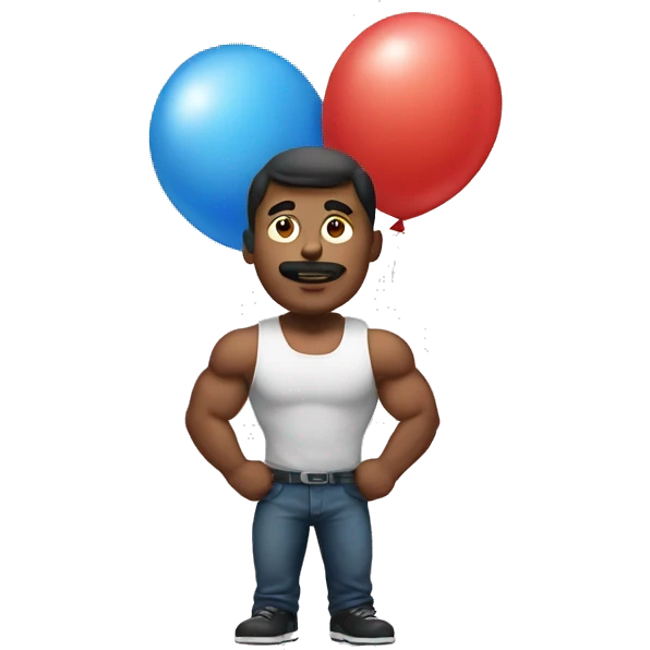 A Man With Muscles As Big As Balloons emoji