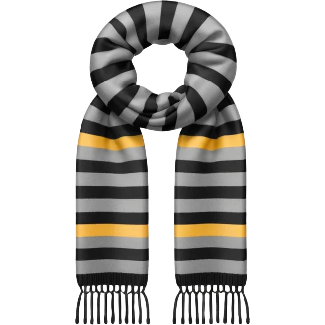 scarf in grey and black stripes emoji