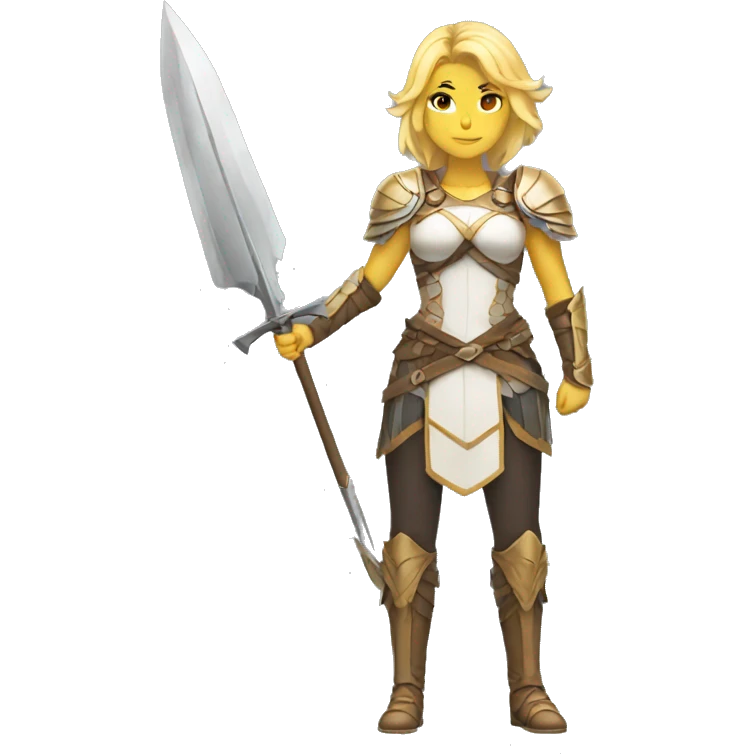 Blond Valkyrie full body emoji