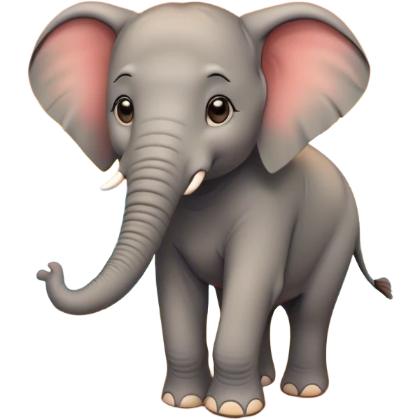 Elephant on the beach and sunset  emoji