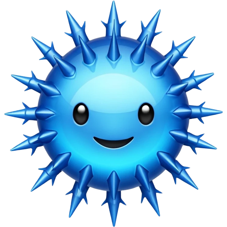  virus with many spike emoji