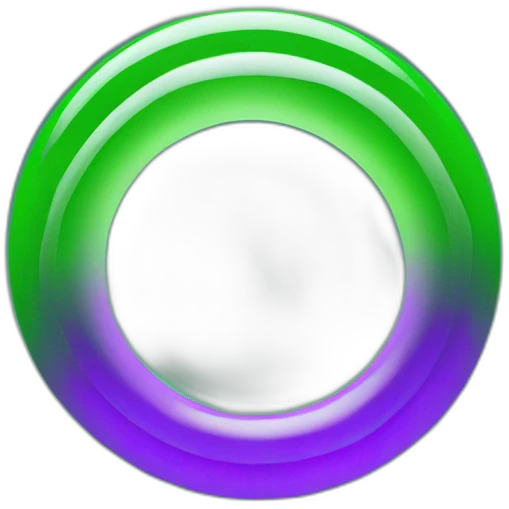 green planet,purple rings emoji