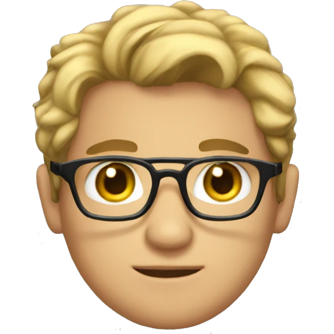 Xander with glasses emoji