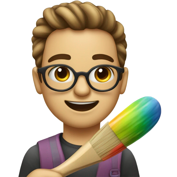 Pintora con arcoíris  emoji