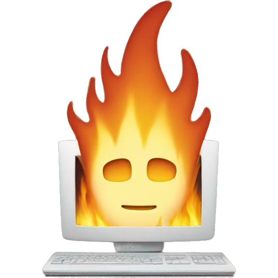 Computer flame emoji